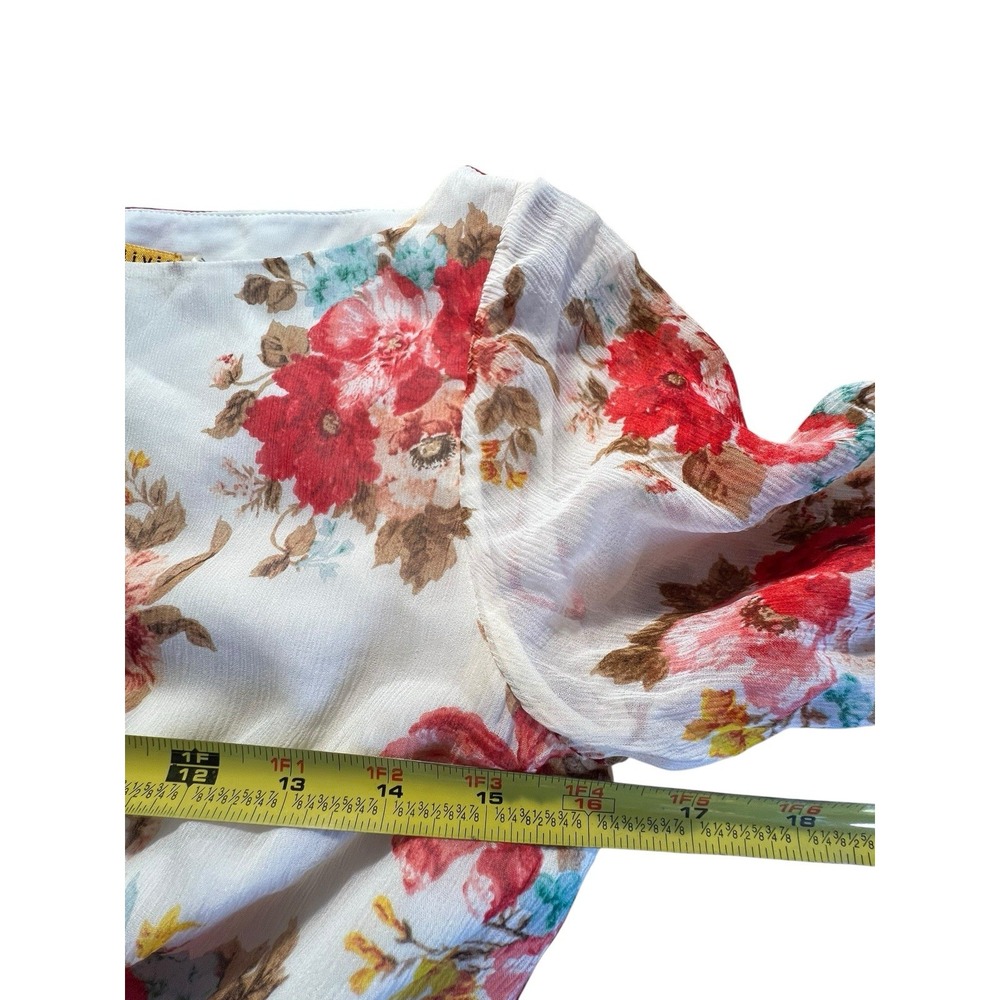 Alice + Olivia Bell Sleeve XS Floral Silk Bohemian Dress C103517683 - Picture 5 of 9